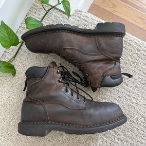 Red Wing ASTM F2413-11 Steel Toe work boots USA Men 10.5 4433 BROWN LEATHER